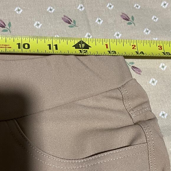 TAGOO Pants Womens Small Beige Stretch Pull On Back Pockets Nylon Spandex Skinny - Picture 7 of 8
